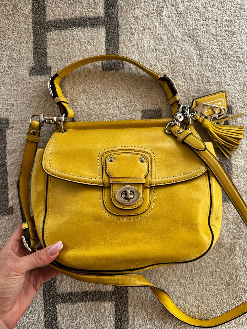 Coach Legacy Willis bag in yellow